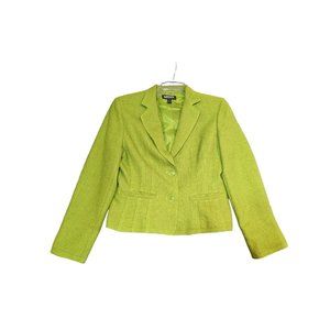Kasper Green Structured Blazer Size 8P